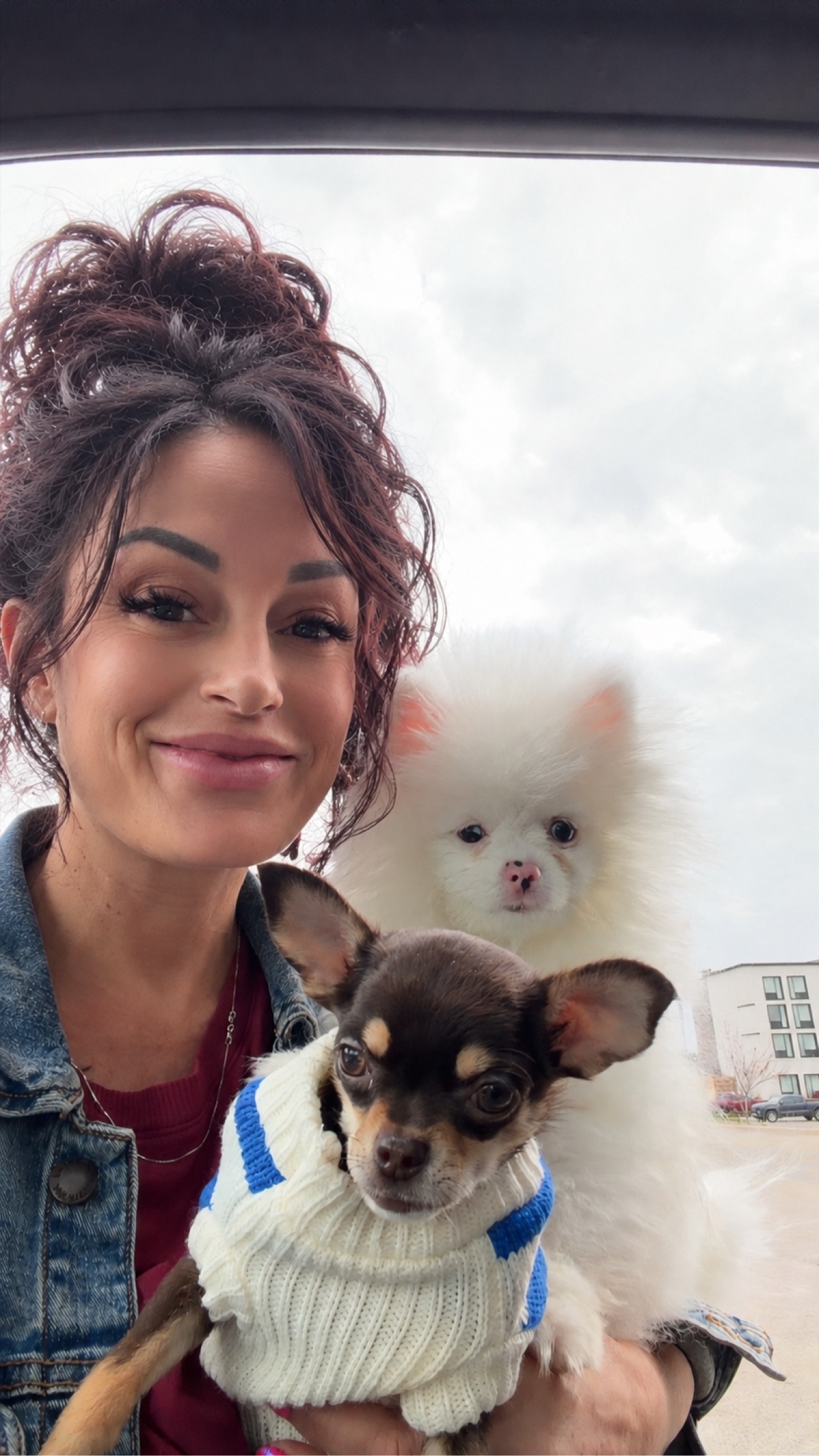 Danielle Beitz, Broker — RE/MAX Parry Sound-Muskoka Realty, with her dogs Minnie and Blue